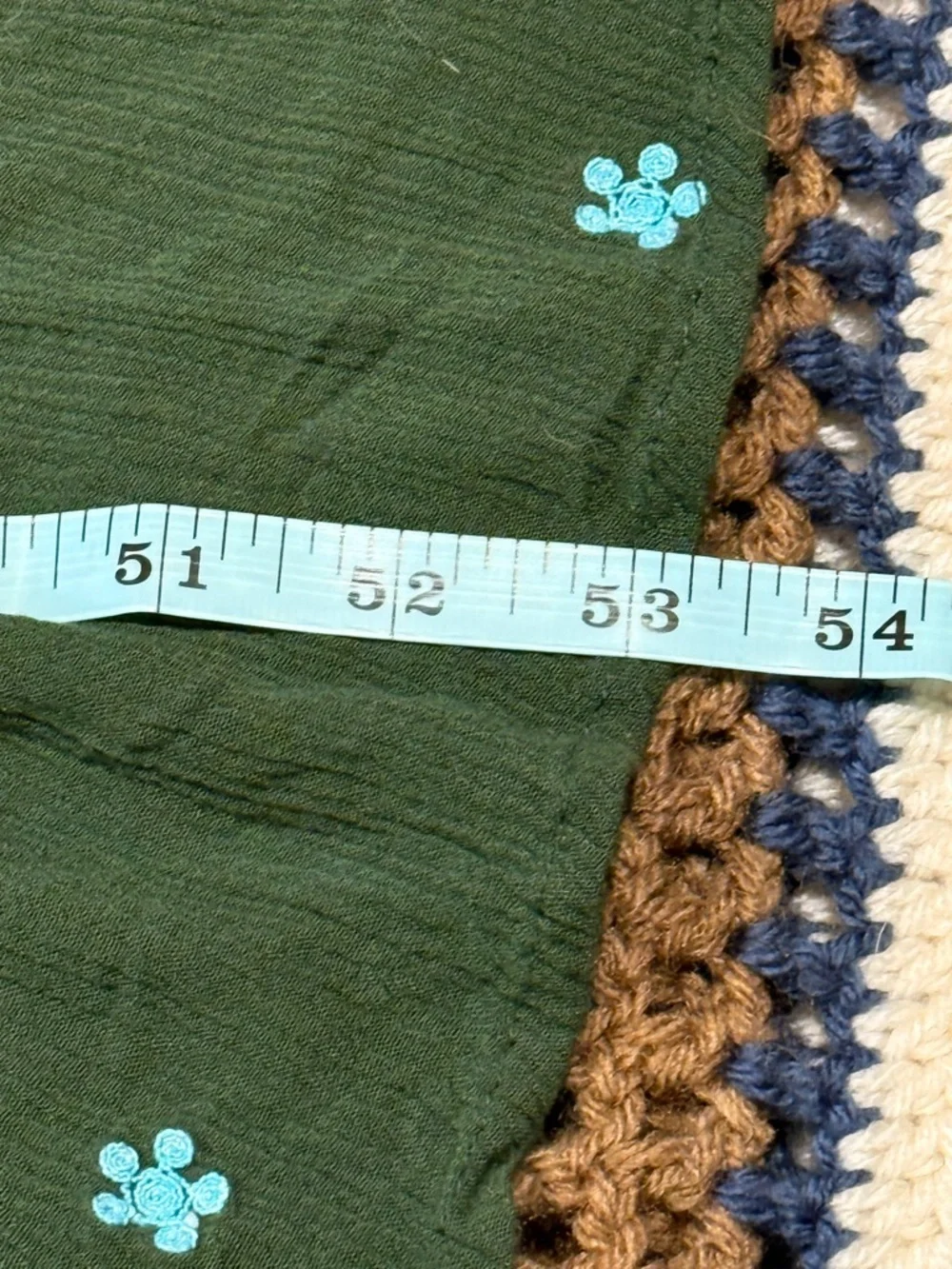 NATURAL LIFE Green Midi Dress with Turquoise Embroidery - Picture 9 of 9